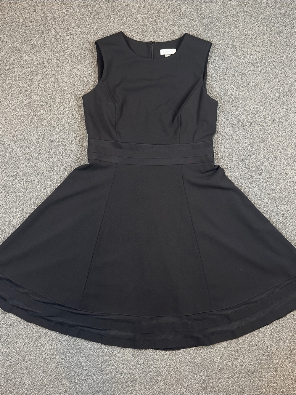 Calvin Klein Black Sleeveless Fit & Flare Dress